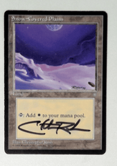 V1165: Snow-Covered Plains: HP: Ice Age: Signed/Autographed: Christopher Rush: Black